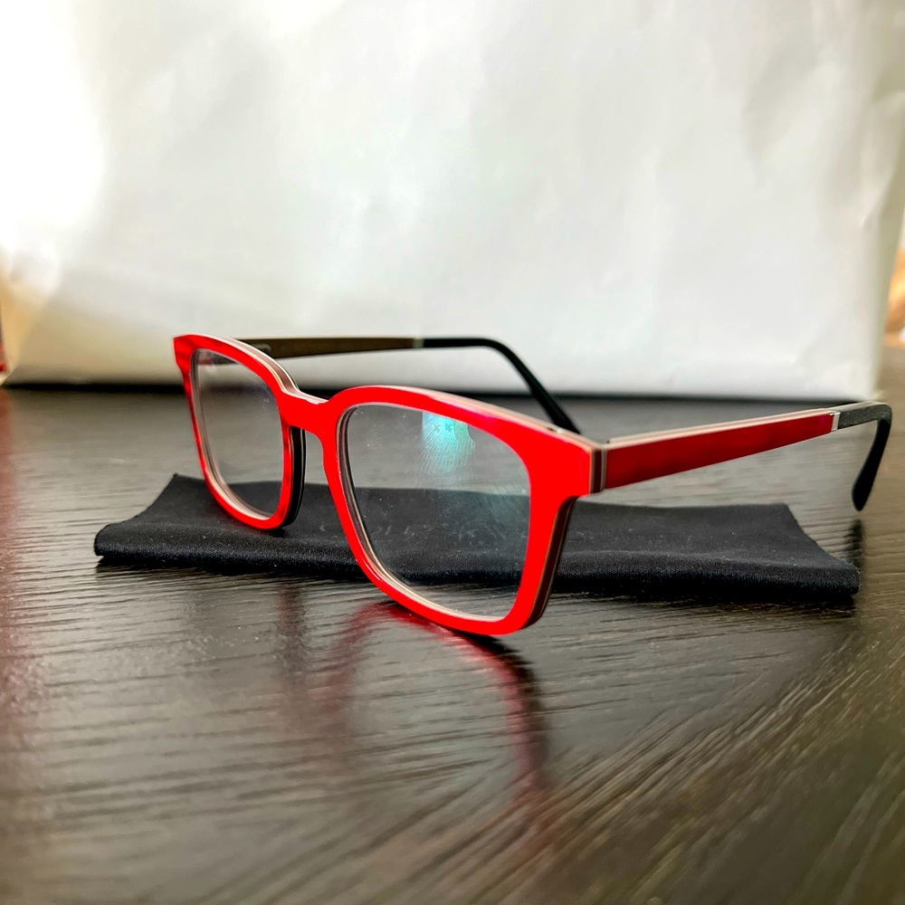 GOLD & WOOD EYEPIECES red wooden glasses